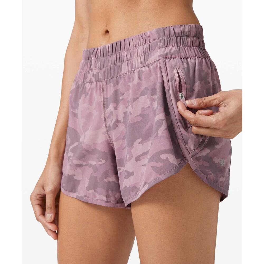Lululemon Tracker Short 4" Women’s Sz 6 Incognito Camo Pink Taupe Multi